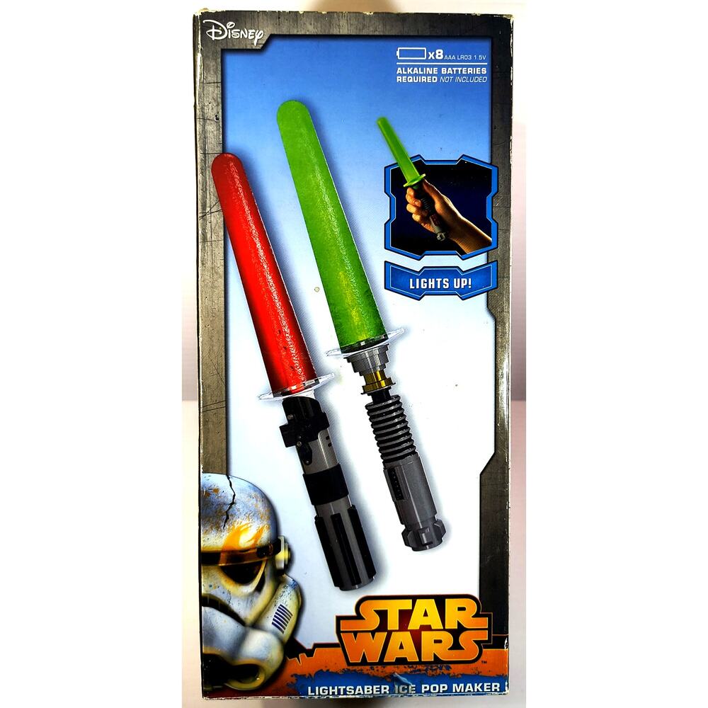 Thinkgeek Disney Star Wars Light Up LIGHTSABER ICE POP MAKER, New, See Pics!